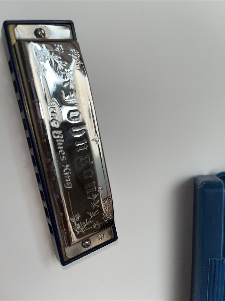 BLUES KING HARMONICA 10 HOLE Eb FLAT KEY CASE CLOTH STAGE STUDIO RECORDING