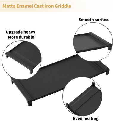 Griddle Compatible with GE Gas Stove Heavy Duty Cast Iron Center WB31X24738