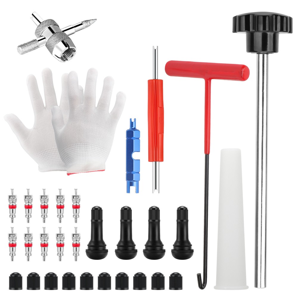 For TR413 Valve Core Tire Valve Stem Core Remover Installer Replacement Tool Kit