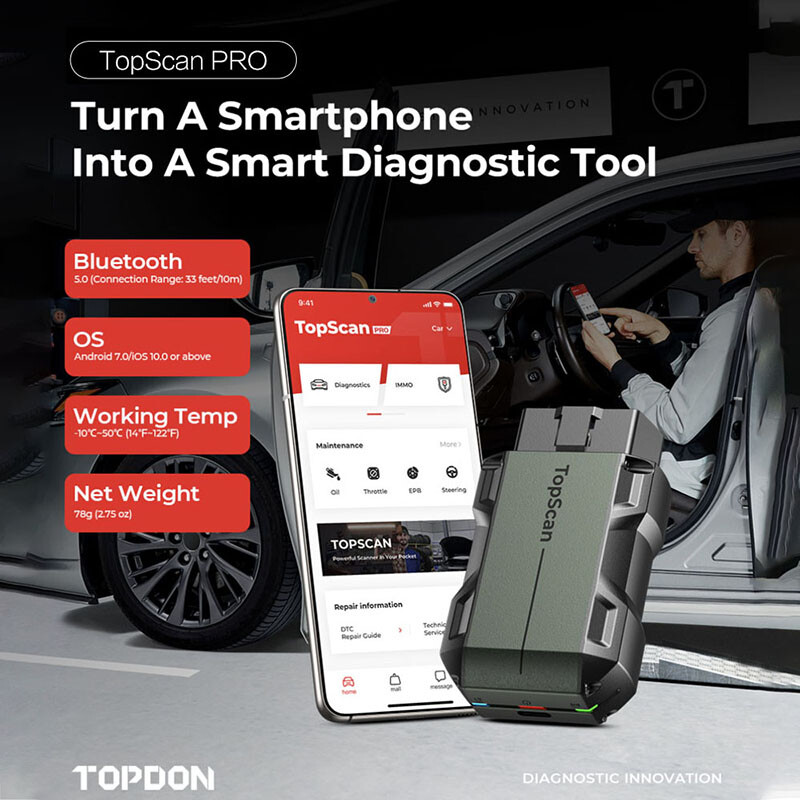 2025 TOPDON PRO Car Key Programmer Pin Code Reader All Key Lost Programming Tool