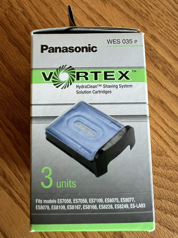 Panasonic Vortex HydraClean Shaving System Solution 3 Cartridges New! Sealed