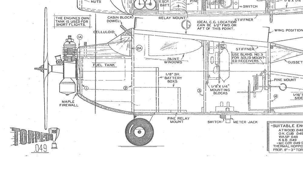 deBolt Live Wire KITTEN PLAN ENLARGED To 66" Span + RC UPDATE ARTICLE
