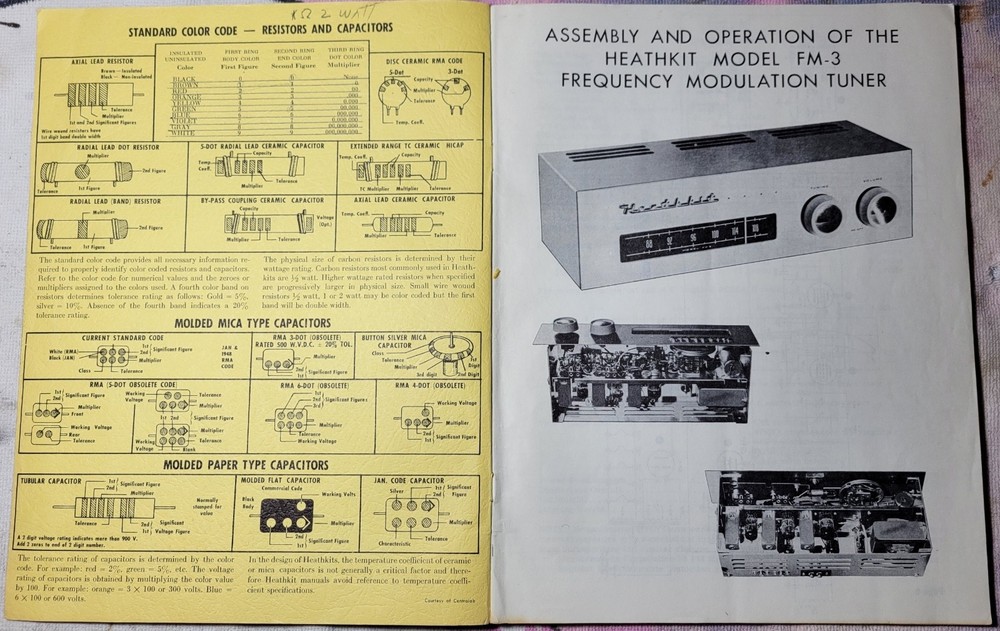 *Original* Heathkit Model FM-3 Frequency Modulation Tuner Assembling Manual