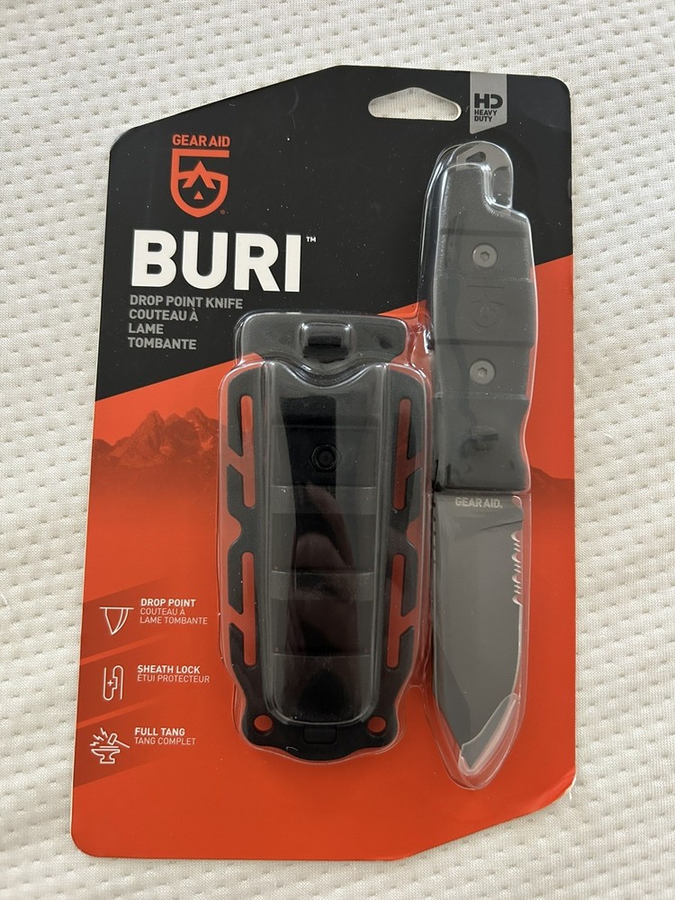 Buri Survival Knife Orange Serrated