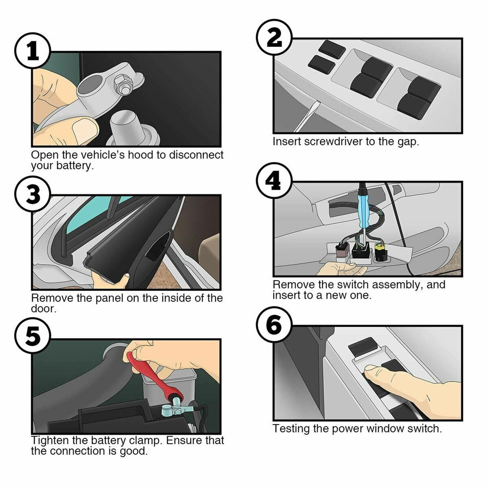 For 2009 2010 2011 2012 Dodge Ram 1500 2500 3500 Driver Side Power Window Switch