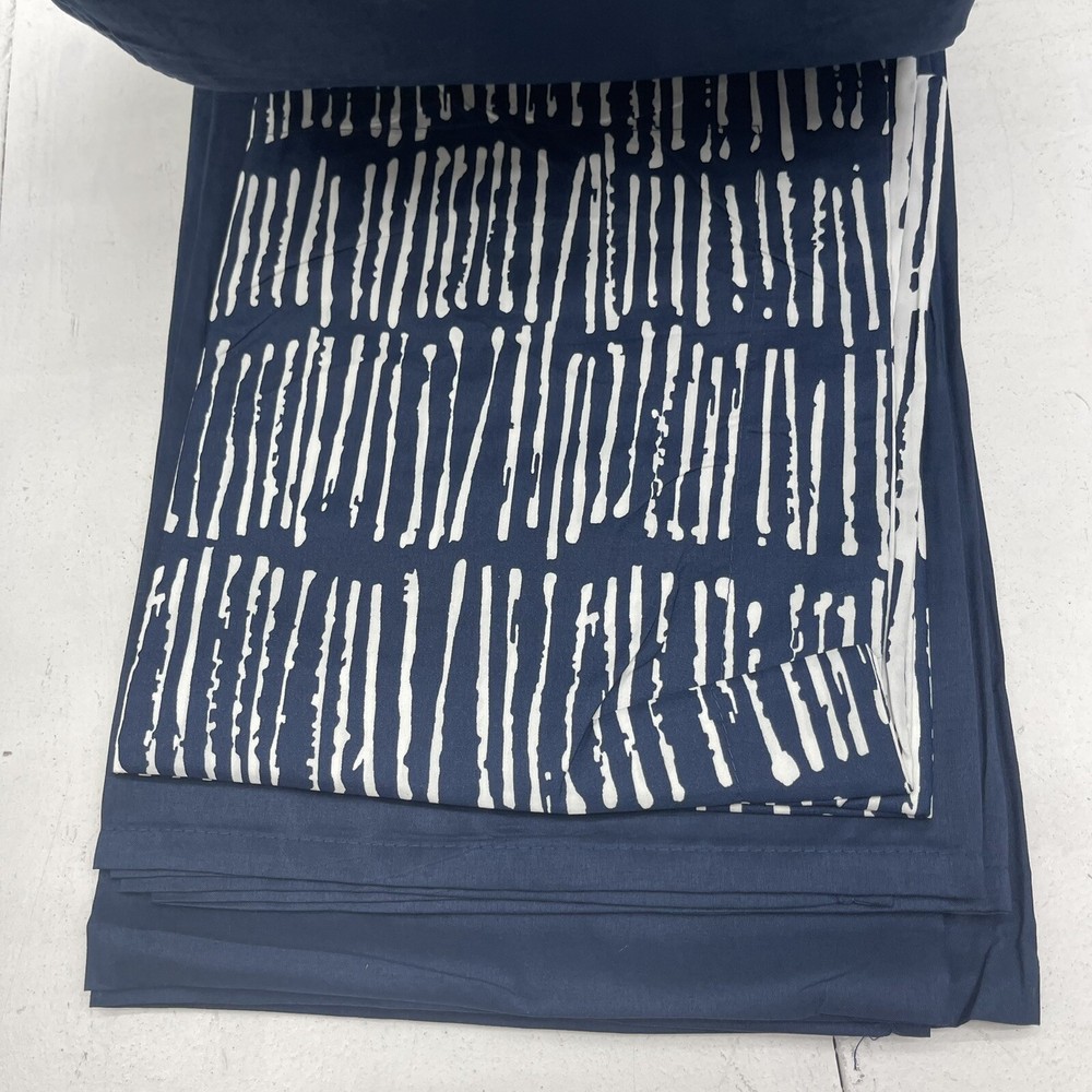 Bedsure Full Navy Blue 5 Pieces Animal Pattern Sheet Set New