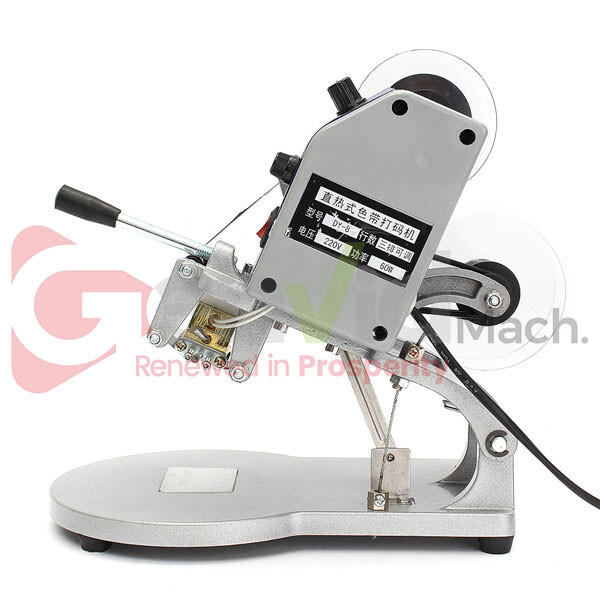 DY-8 Manual Hot Stamp Printer Ribbon Coding Hot Foil Stamping Date Code Machine