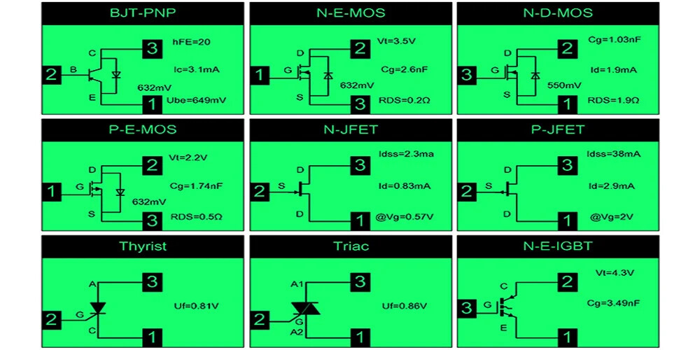 TFT LCD Multimeter Transistor Tester Diode Triode Capacitor Resistor Test Meter