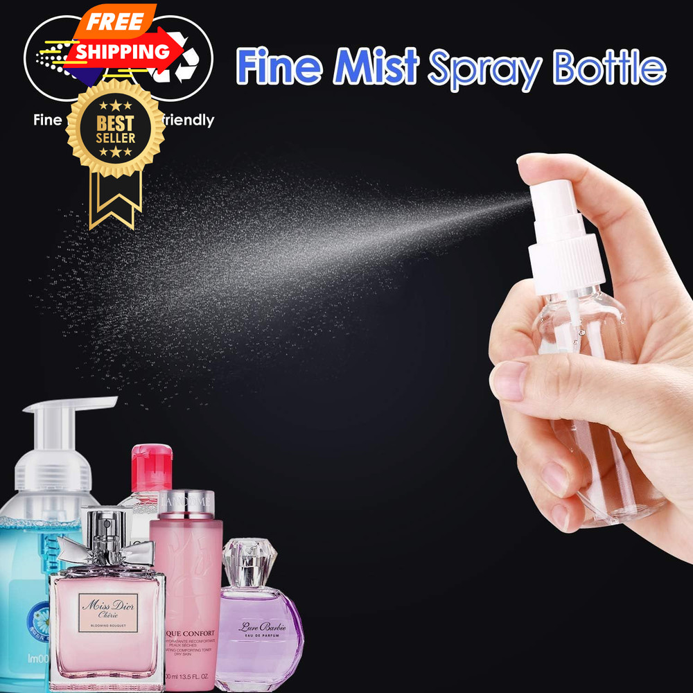 24 Pcs Spray Bottles 2oz / 55ml Clear Empty Mini White