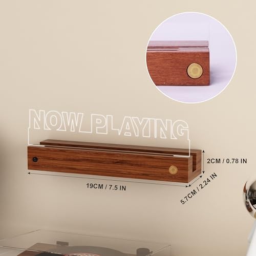 Light up Now Playing Vinyl Record Stand Wall Rectangular Wall Mount - 16 color