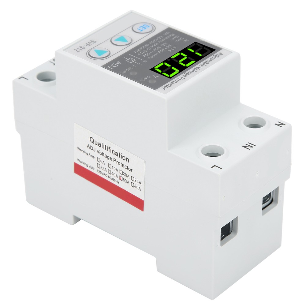 120VAC 63A Adjustable Self-Recovery Under Voltage Auto-Reset Protection Switch