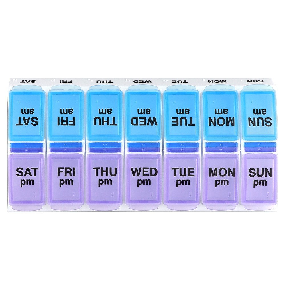 Weekly AM/PM with Pop-Outs Pill Planner, Large, 1 Count