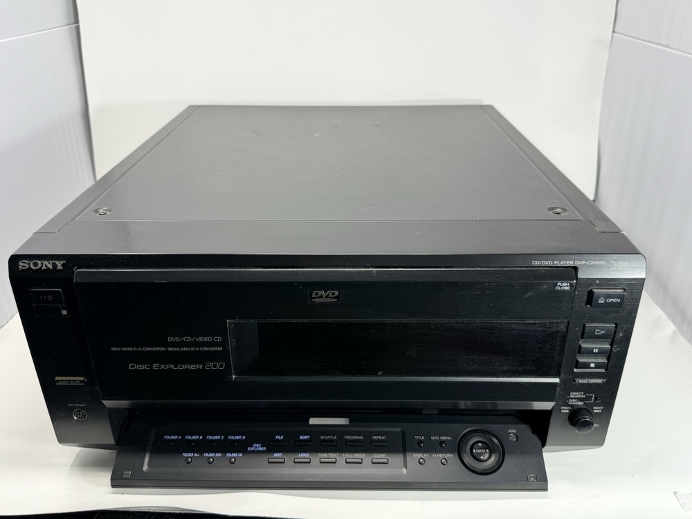 Sony DVP-CX850D Disc Explorer 200 Disc DVD/CD/Video Player (+ Remote!) TESTED