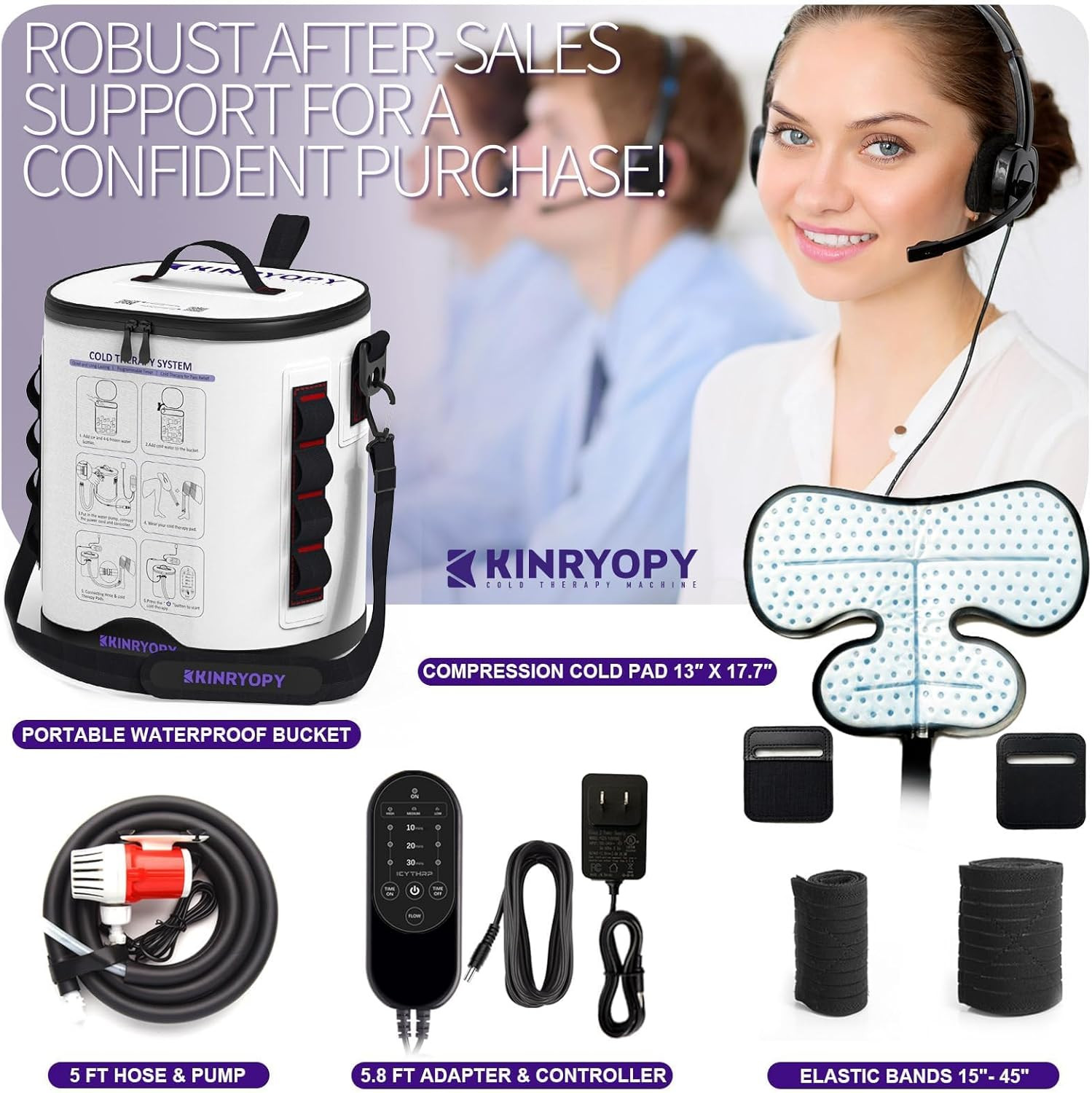 Cold Therapy Machine for Shoulder with Programmable Timer, Portable Ice Machine