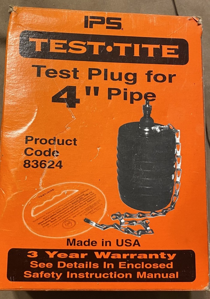 Test-Tite 83624 Pressure Relief Pneumatic Test Plug 4"