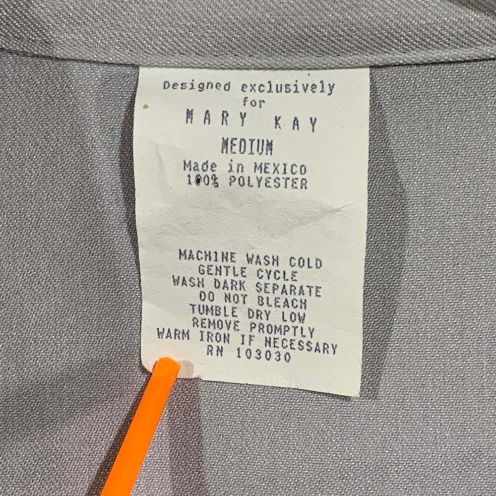 Mary Kay Lab Coat Jacket Embroidered Logo Pockets Work Uniform Medium