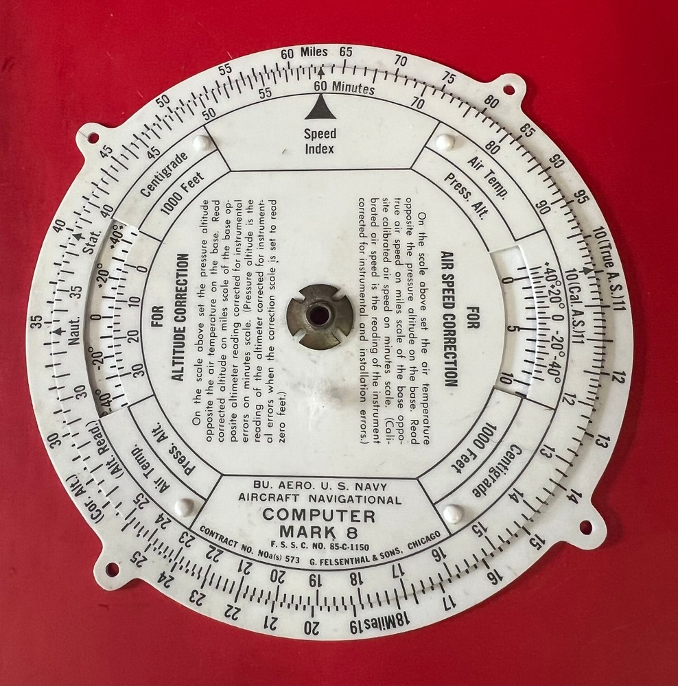 .US NAVY Bu AERO MARK 8 AIR NAVIGATION COMPUTER
