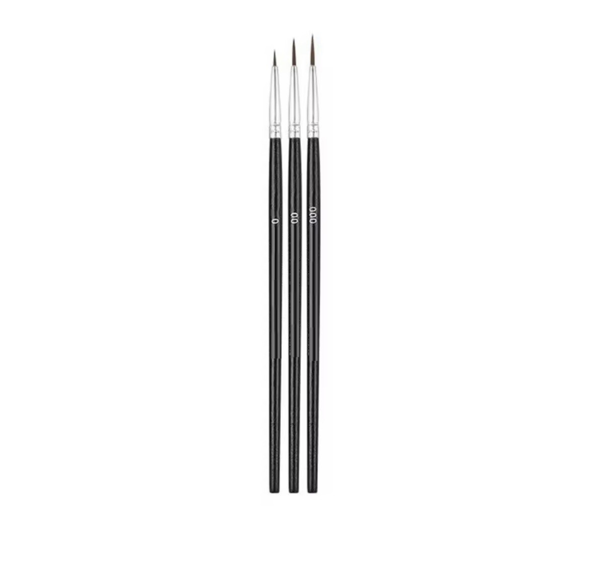 Hobby Bolts 3Pcs Detail Paint Brush Set, 3 Sizes #0#00#000. Model, Art, Craft.