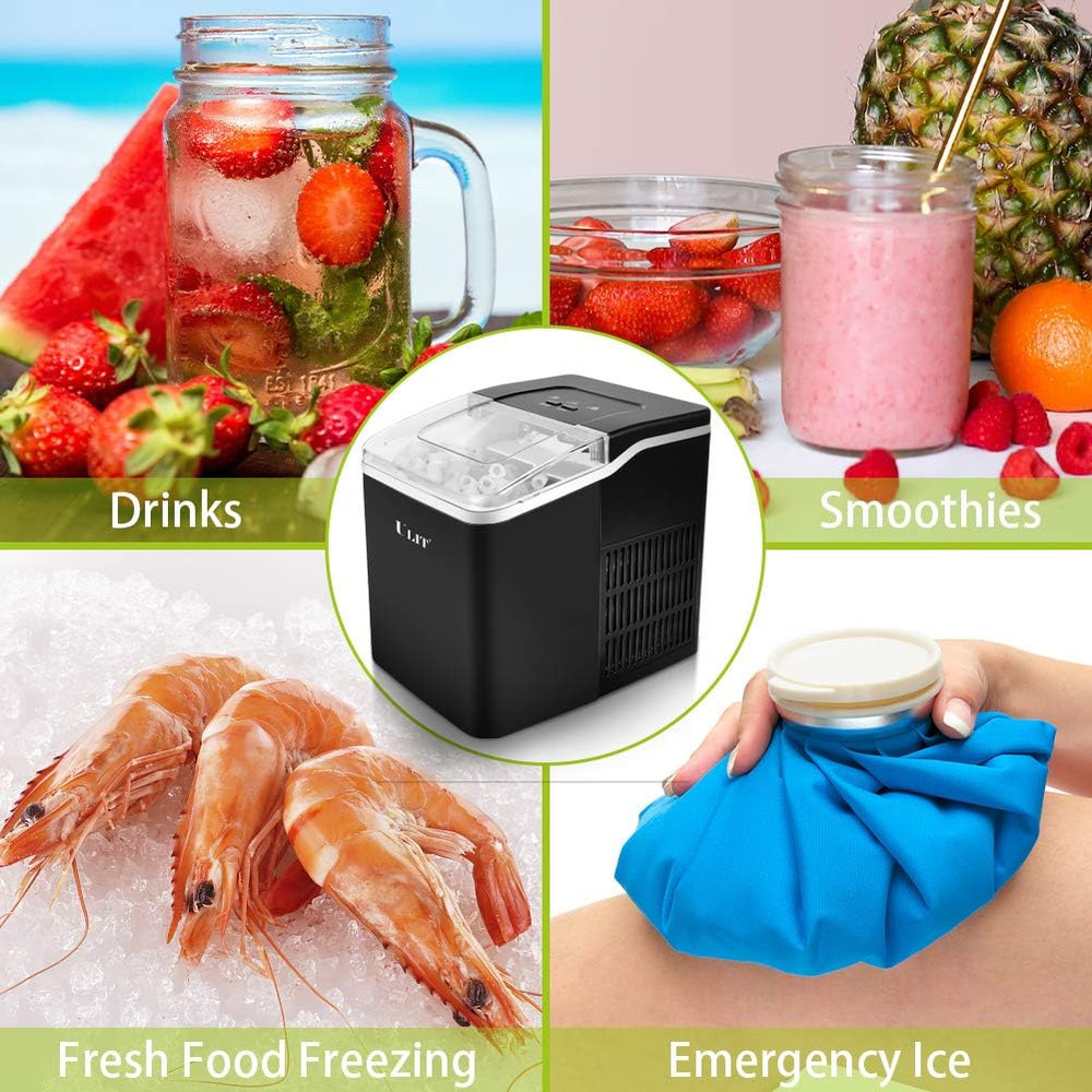 Portable Ice Maker,Ice Maker Machine for Countertop, Self-Cleaning Function Ice