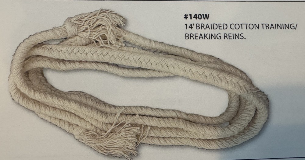 14' Braided Cotton Training/Breaking Reins