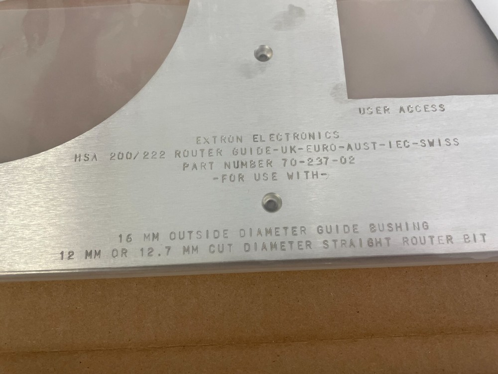 *NEW EXTRON ELECTRONICS #70-237-02 HSA Cable Cubby 200/222 Router Guide Template