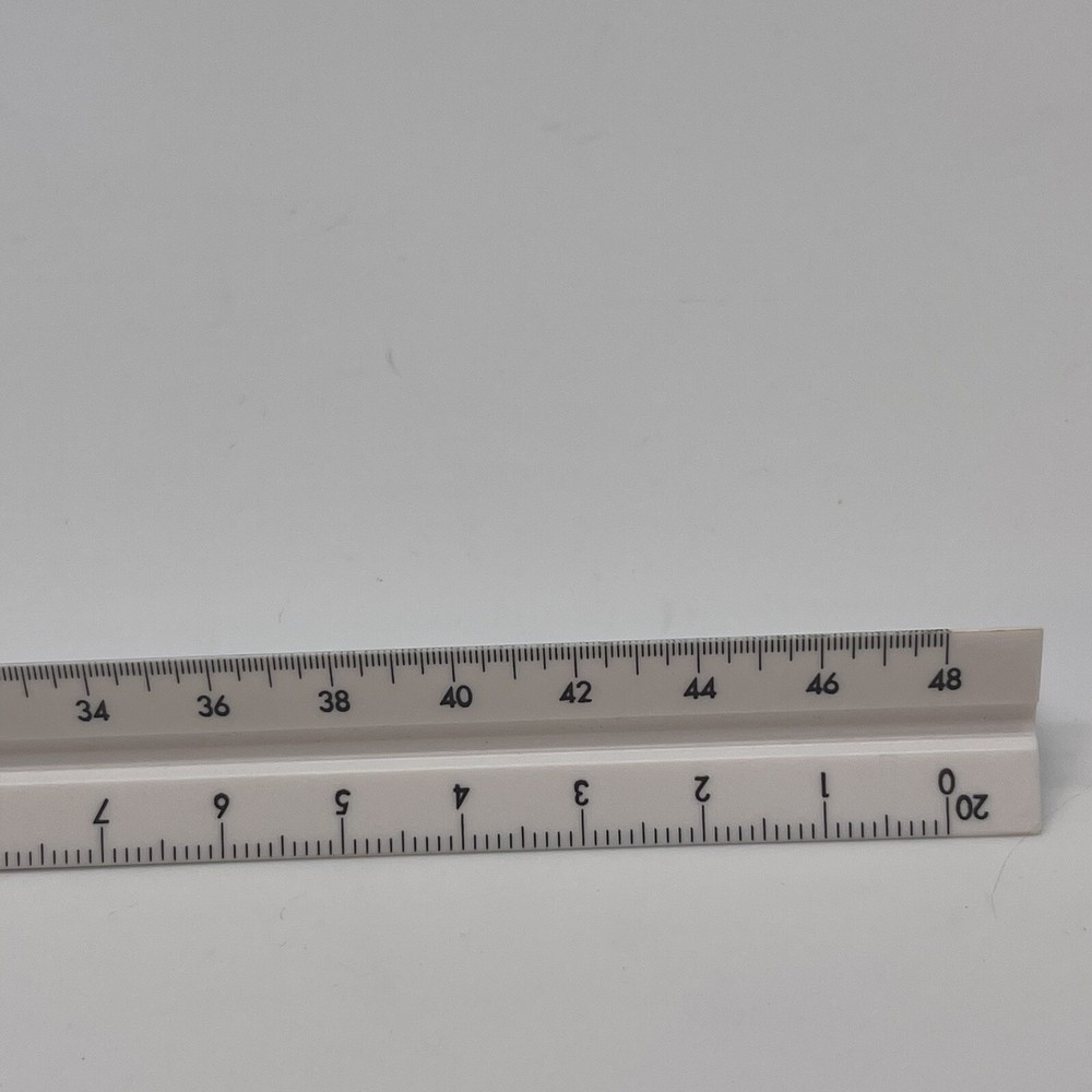 HELIX 18171 Engineer Ruler Student U.S. STD White