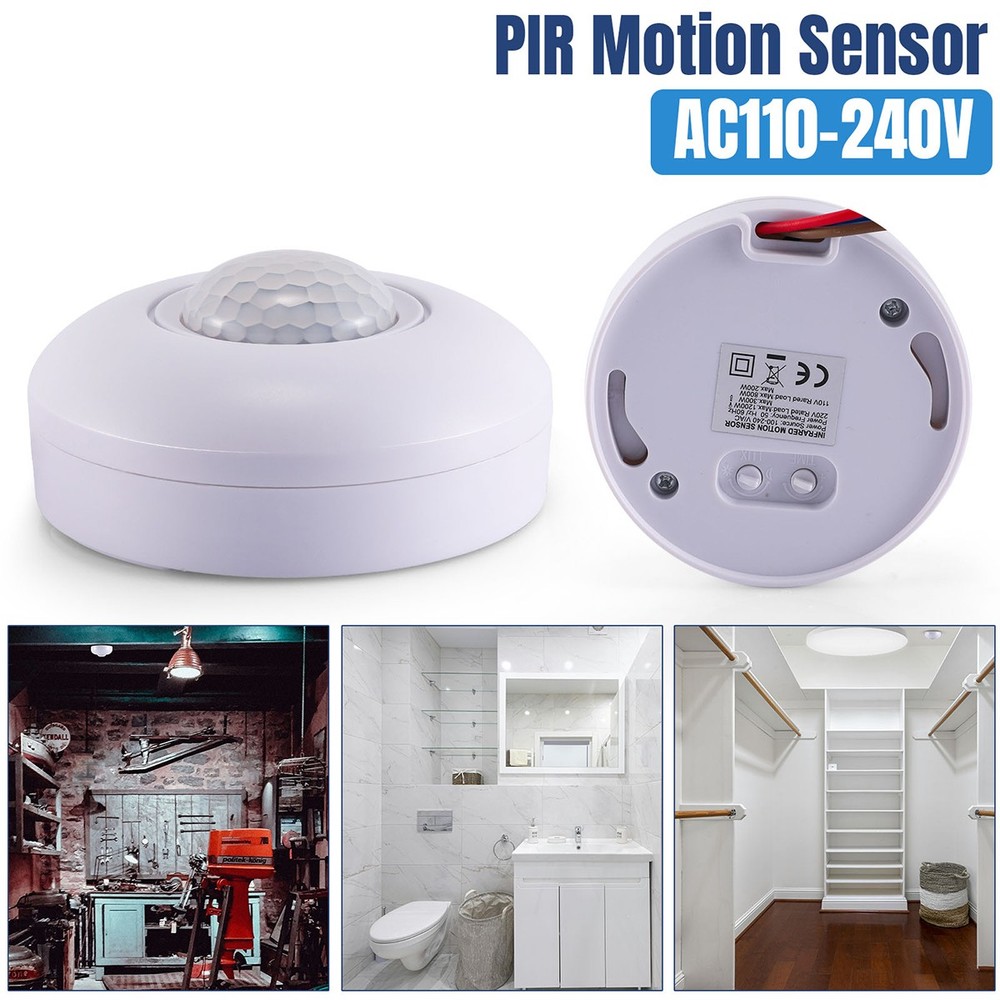 LED Security PIR Infrared Motion Sensor Detector Switch fr AC 85-260V Wall Light