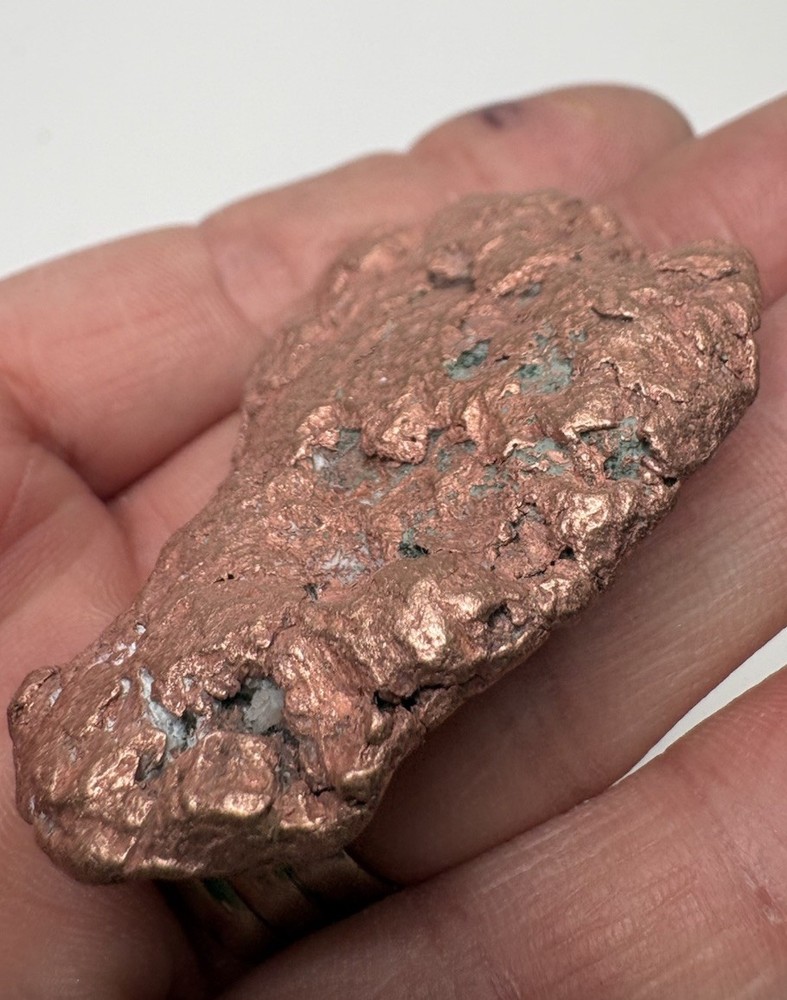 Pure Native Michigan Solid Copper Nugget Specimen Keweenaw Peninsula Mineral