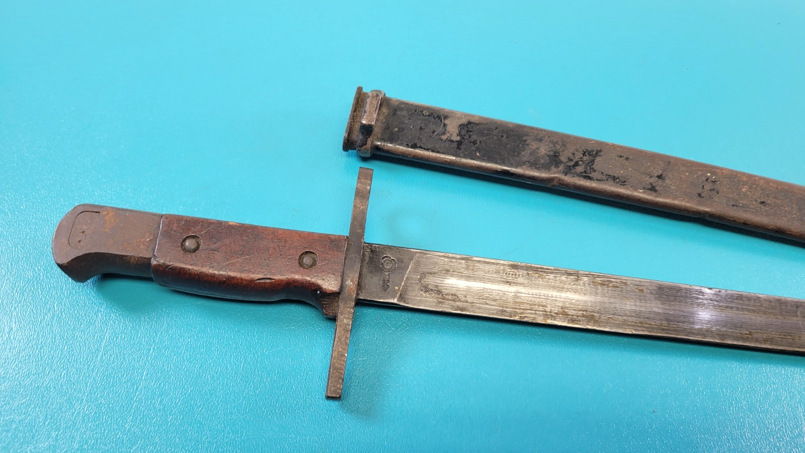 WWII Japanese Type 30 Rifle Bayonet Matsushita Kinzoku Arsenal + Scabbard TR1222