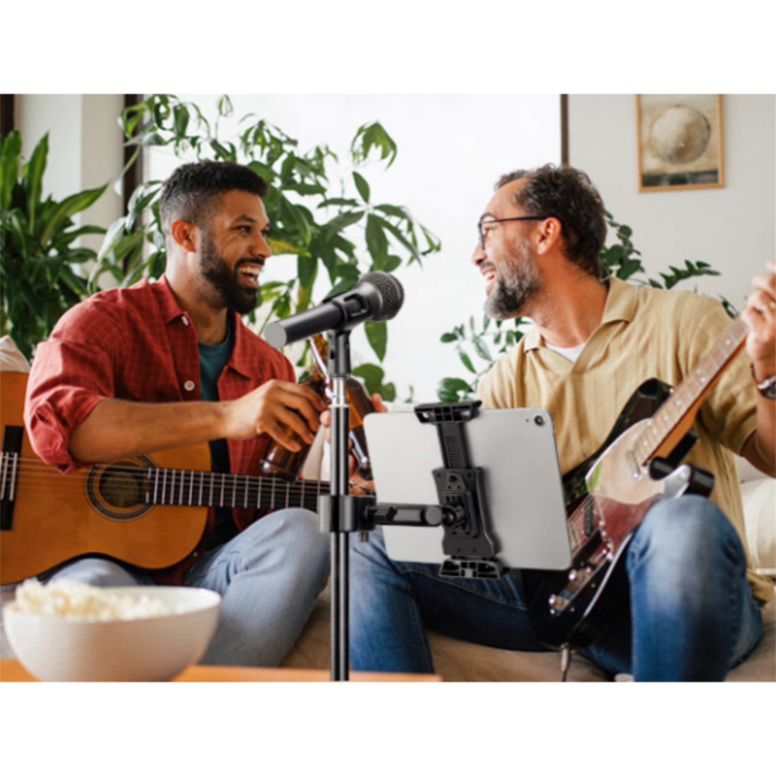 Mic Stand Adjustable Microphone Phone Holder Mount iPad iPhone All 4.7-13.5 Inch