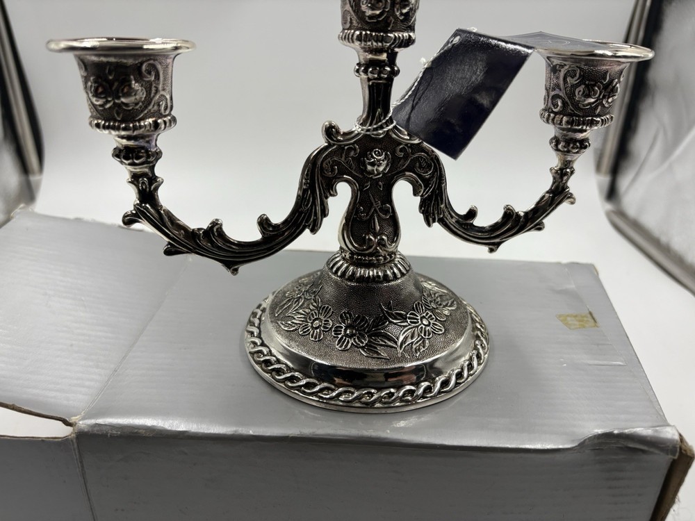Vintage Old Silverplated Candelabra.