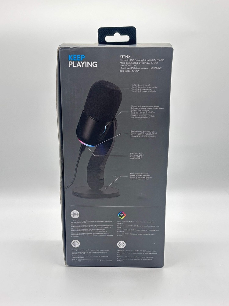 Logitech Yeti GX Wired Supercardioid Dynamic Gaming Microphone with LIGHTSYNC