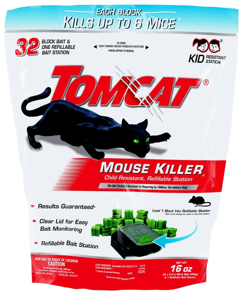 Tomcat Mouse Killer Child Resistant, Refillable Station