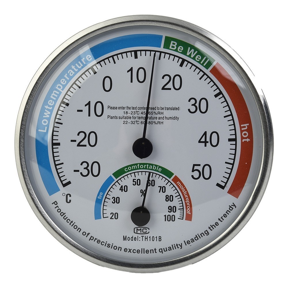 Thermometer Classroom Garden ABS Diameter 13cm Range: -30-50° Range: