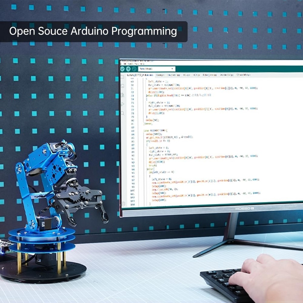 Robotic Arm Kit 6DOF Programming Robot Arm with 6 Servos, Handle, Mechanical ...