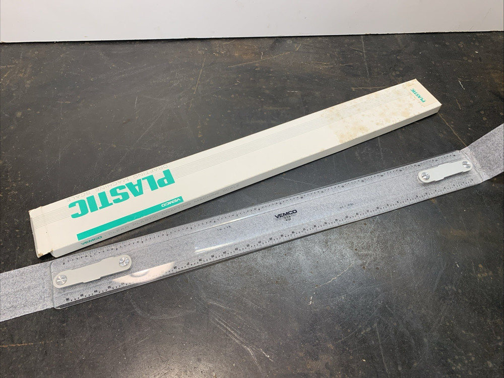 18” Vemco P-33 Antiflex Drafting Machine Scale P-33