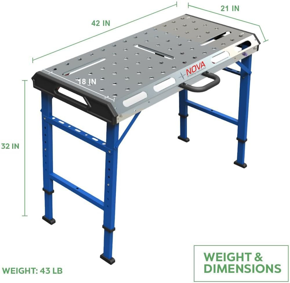 NOVA Heavy-Duty Welding Table with Folding Legs