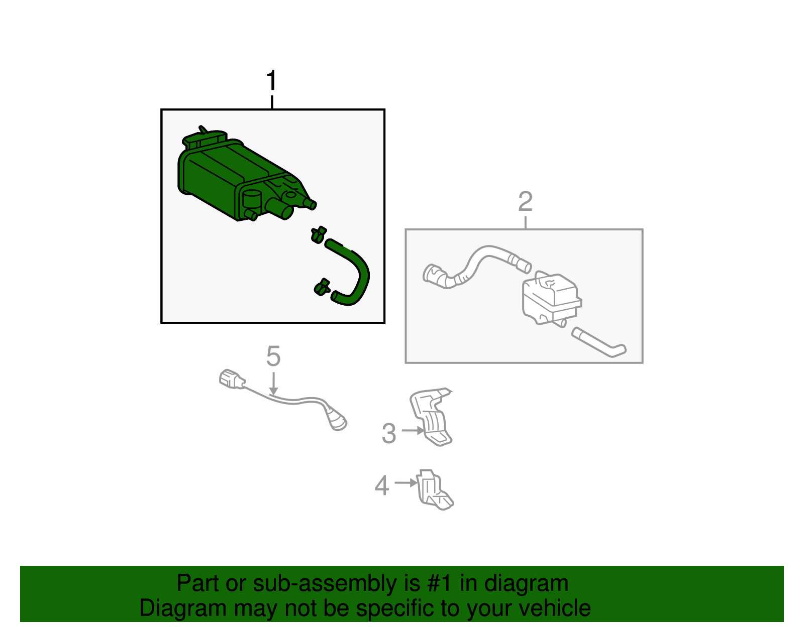OEM Genuine Toyota Evap Purge Vapor Charcoal Canister 77740-07020