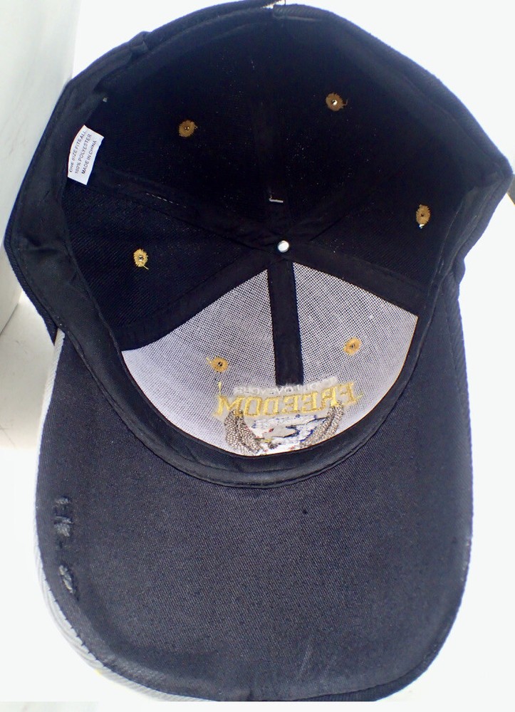 U.S. VETERAN EAGLE INSIGNIA BLACK BASEBALL CAP HAT NOS