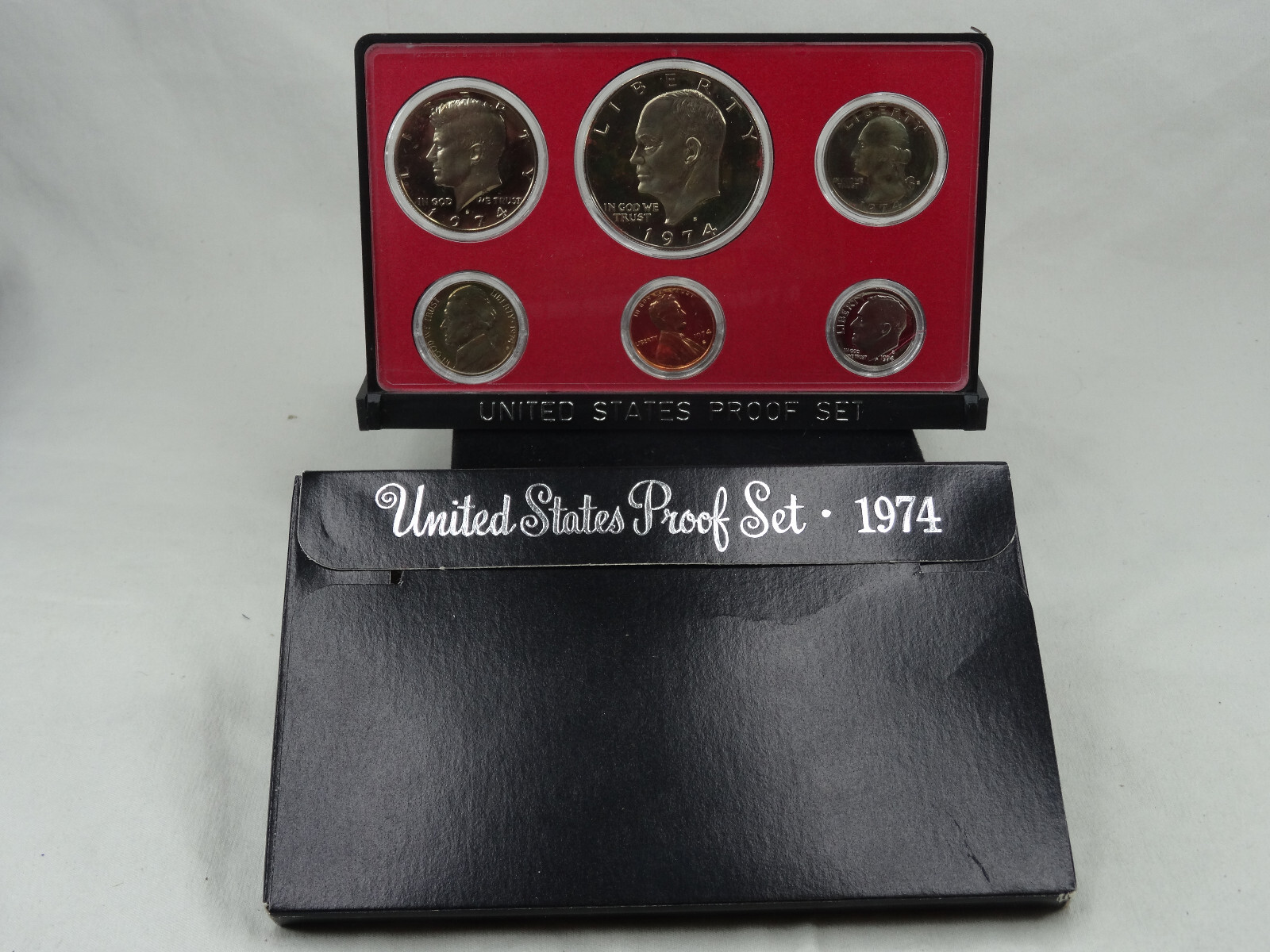 1970-1979 Lot of 10 US Mint Proof Sets Decade 57 Coins 40% Silver Kennedy OGP
