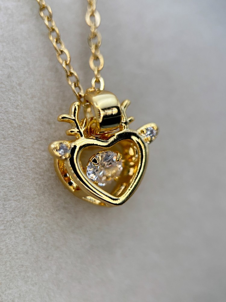 Fifth Ave Gold Rhinestone Pendant Necklace