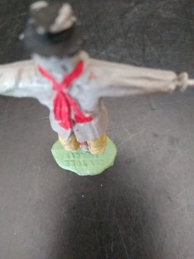 Vintage Plastic Painted Farm Figures + Rake