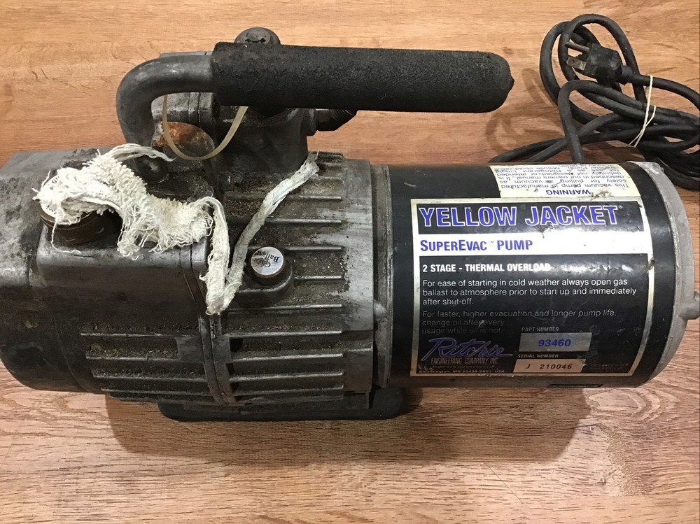 RITCHIE YELLOW JACKET SUPER/EVAC PUMP PART NO.93420 2-STAGE