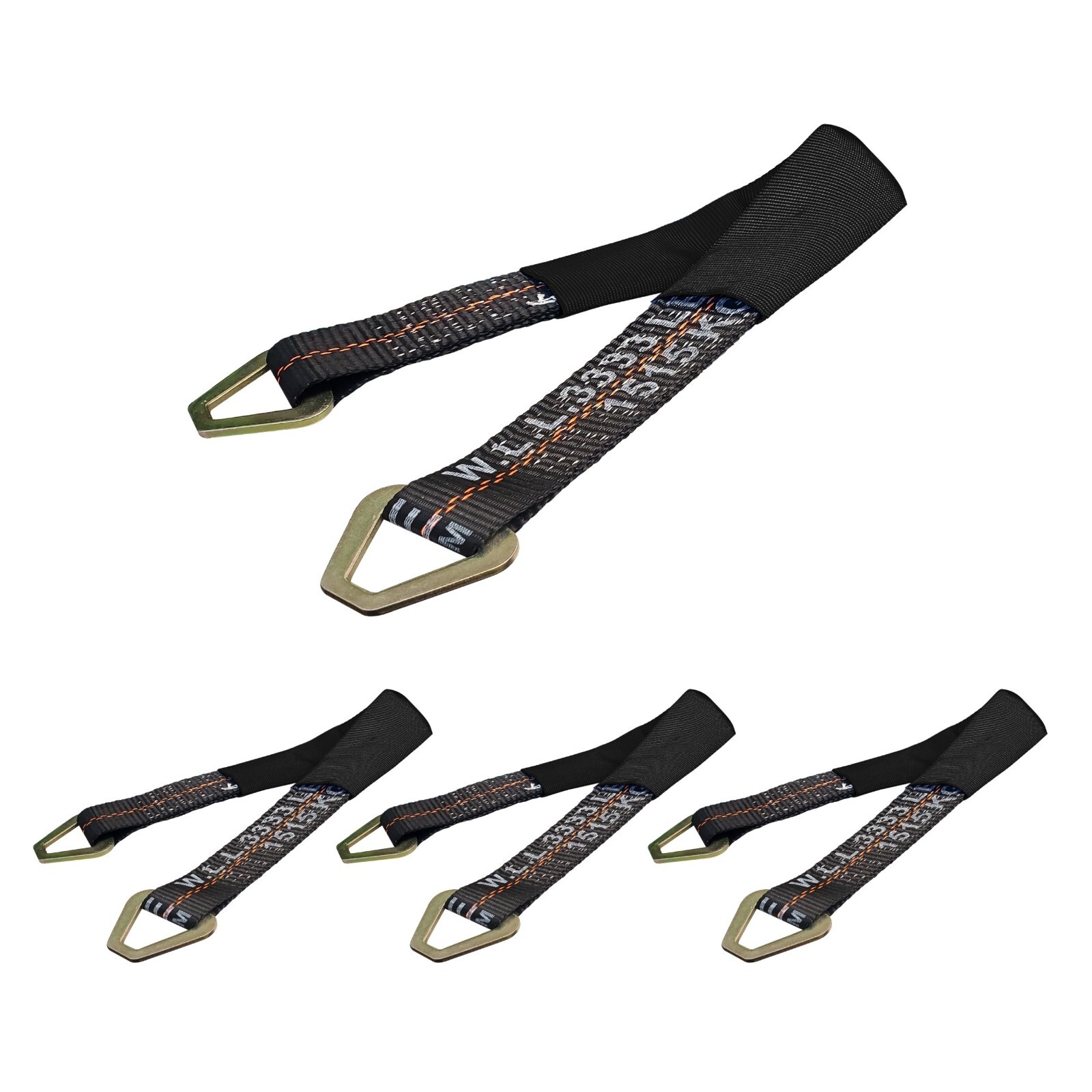 USA 4 Pack 2" x 18" Axle Strap Race Car Auto Hauler Tow Truck Wheel Tie Down