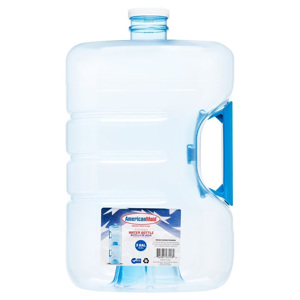 Stackable Refillable 3 Gallon Water Storage Jug with Spigot