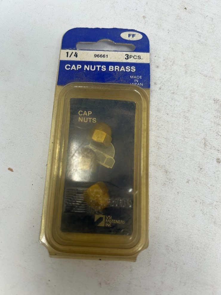 1/4-3 Hex Cap Nuts Solid Brass Grade Plain Finish FF