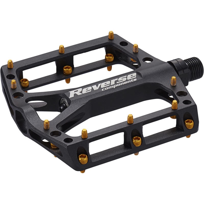 Reverse Black One Pedals, Black/Gold NLS