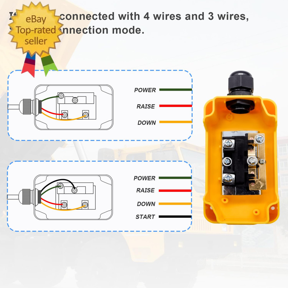 Dump Trailer Remote Control Switch 12V DC Trailer up and down Control Switch for