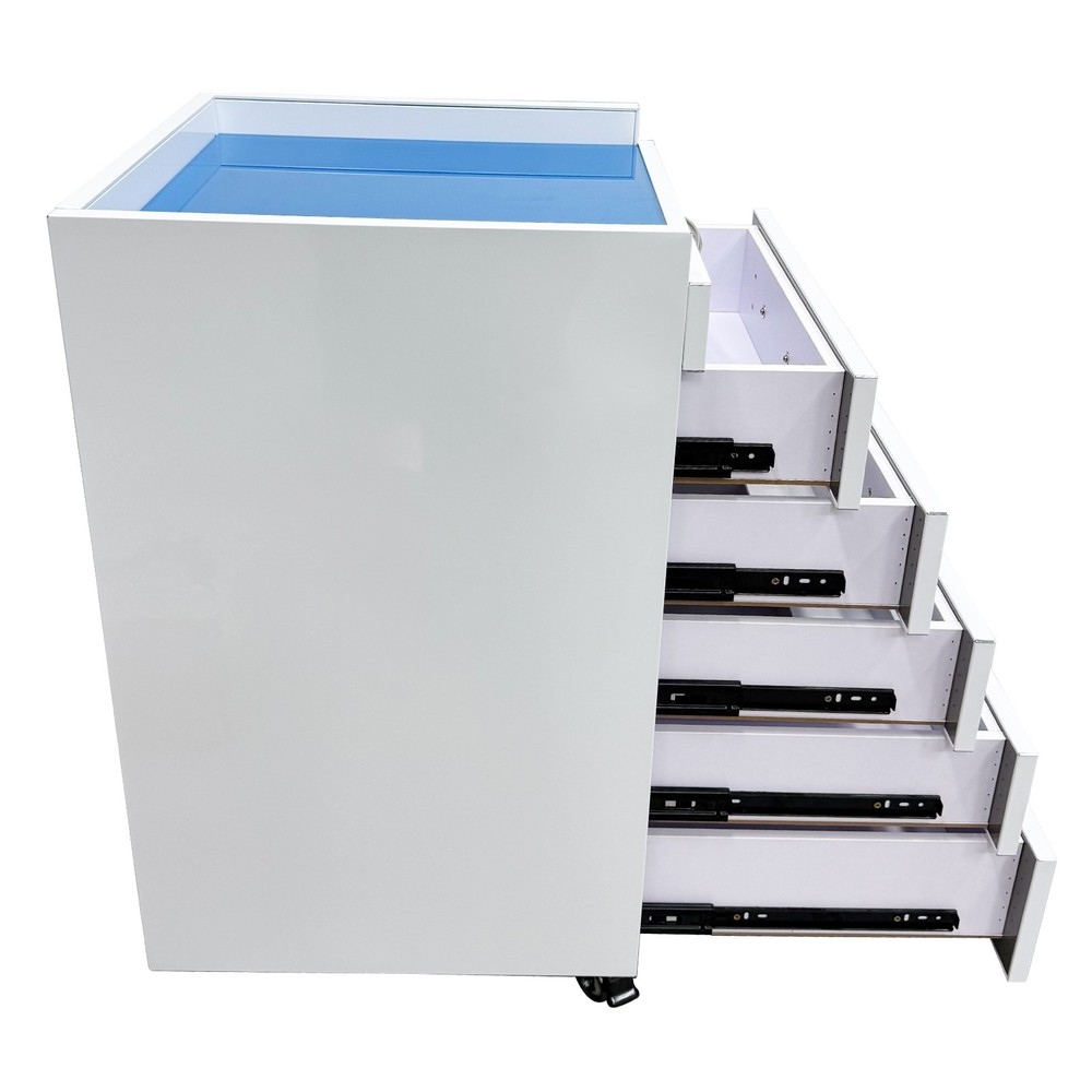 Removable Storage Cabinet with Two Separate Trays Assistant's Mobile Cabinet
