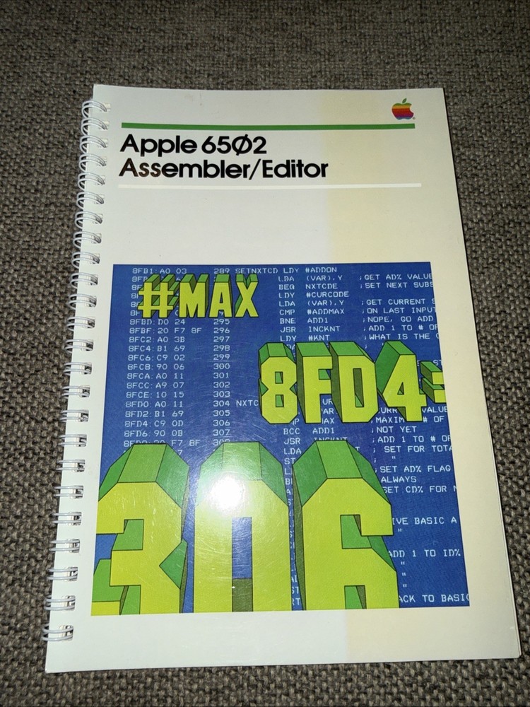Apple Macintosh 6502 65Ø2 Assembler / Editor Manual Vintage Computing